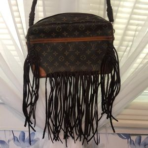 Fringed Louis Vuitton crossbody